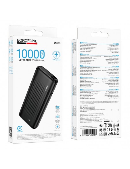 Išorinė baterija Power Bank Borofone BJ81A 10000mAh juoda