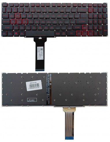 Klaviatūra ACER: Nitro 5 Gaming AN515-54, AN515-55, AN715-51, su pašvietimu