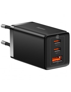 Įkroviklis Baseus GaN5 Pro 65W 2xUSB-C/USB-A + USB-C to USB-C cable juodas CCGP120201