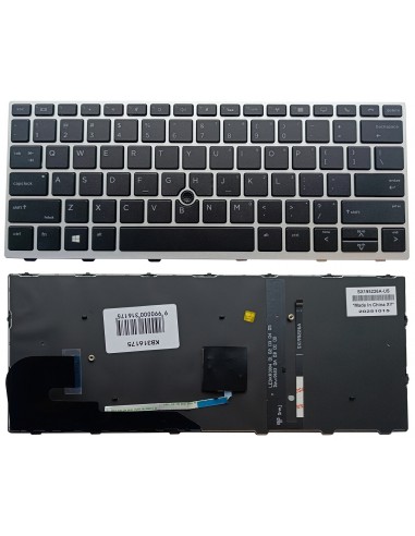 Klaviatūra HP Elitebook 730, 735, 830 G5/G6, su pašvietimu ir „trackpoint“