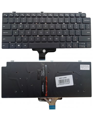 Klaviatūra DELL Latitude 7310, su pašvietimu, US