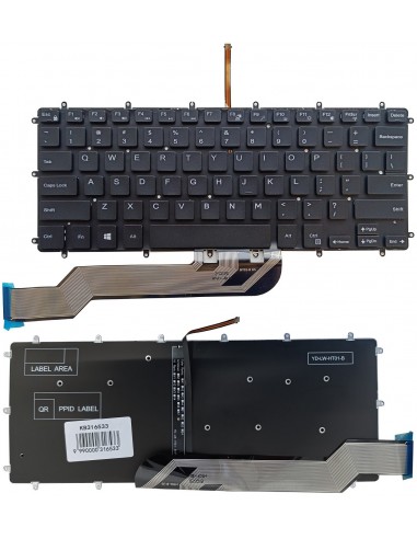 Klaviatūra DELL Inspiron 7569, 7579, 7368, 5370, su pašvietimu, US