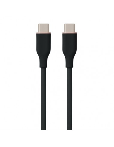 Silikoninis kabelis USB Type-C - Type-C, 60W (juodas, 3m)