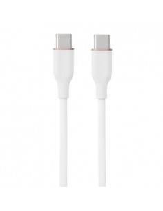 Silikoninis kabelis USB Type-C - Type-C, 100W (baltas, 3m)