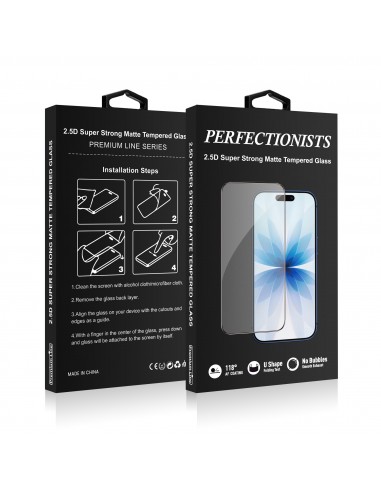 LCD apsauginis stikliukas Perfectionists 2.5D Super Strong Matte Tempered Glass Apple iPhone Air juodas