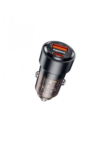 Automobilinis įkroviklis Remax RCC360 75W USB-C/USB-A juodas
