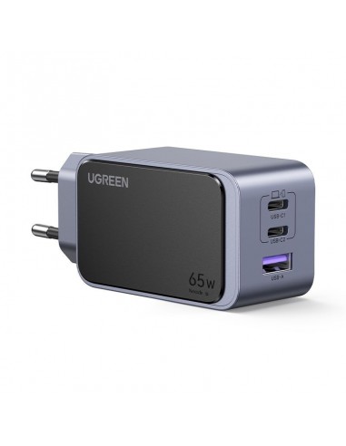 Įkroviklis Ugreen X553 GaN 65W 2xUSB-C/USB-A pilkas (35042)