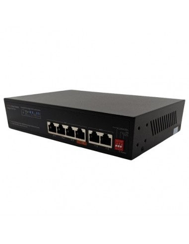 PoE šakotuvas 1000Mbps 4portų +2G uplink
