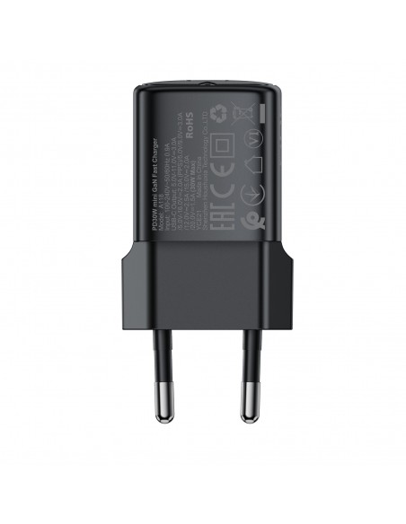 Įkroviklis Acefast A118 30W GaN USB-C juodas