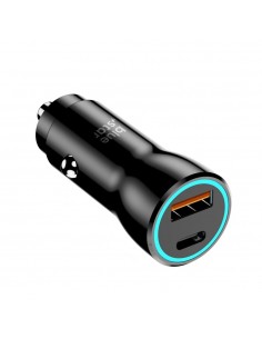 Automobilinis įkroviklis Blue Star 25W USB-C/USB-A juodas