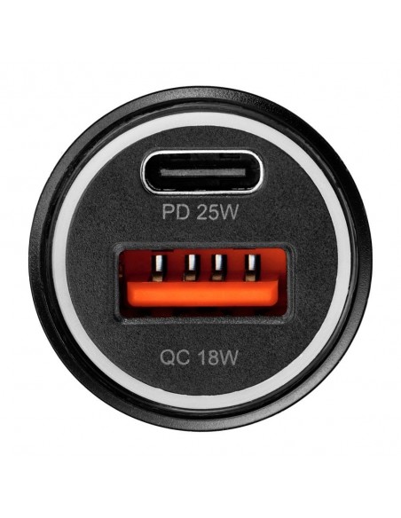 Automobilinis įkroviklis Blue Star 25W USB-C/USB-A juodas