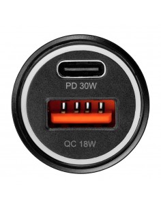 Automobilinis įkroviklis Blue Star 30W USB-C/USB-A + USB-C to USB-C 60W cable 1.0m juodas 2