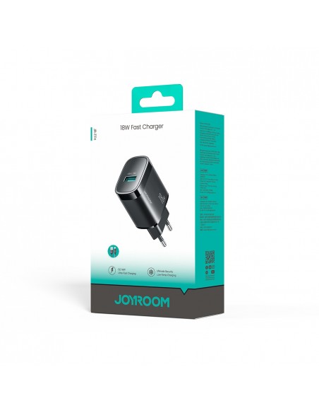Įkroviklis Joyroom JR-TF4 18W USB-A + USB-A to USB-C cable 1.0m juodas