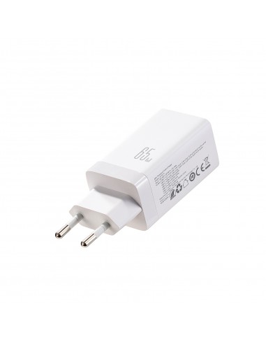 Įkroviklis Joyroom JR-TG10 GaN 65W 2xUSB-C/USB-A + USB-C to USB-C 100W 1.2m cable baltas
