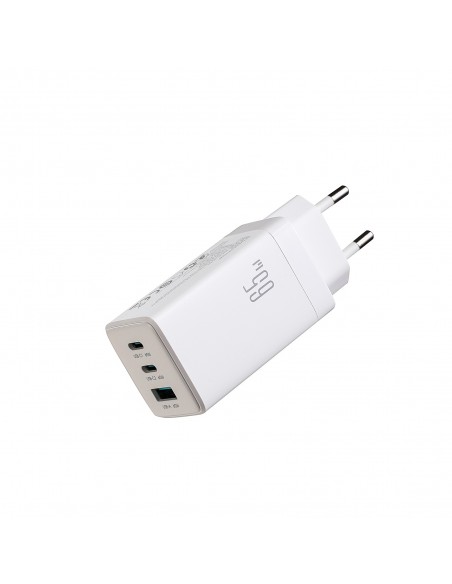Įkroviklis Joyroom JR-TG10 GaN 65W 2xUSB-C/USB-A + USB-C to USB-C 100W 1.2m cable baltas