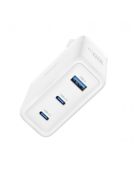 Įkroviklis XO CE35 100W 2xUSB-C/USB-A baltas