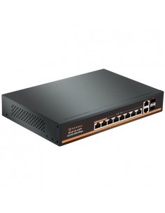 PoE šakotuvas 1000Mbps 8portų +2G uplink +2G SFP