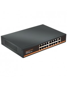 PoE šakotuvas 1000Mbps 16portų +2G uplink