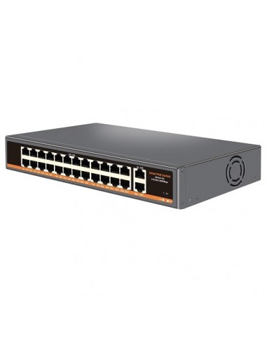 PoE šakotuvas 100Mbps 24portų +2G uplink