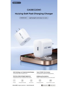 Įkroviklis Remax CA08 20W USB-C baltas 2