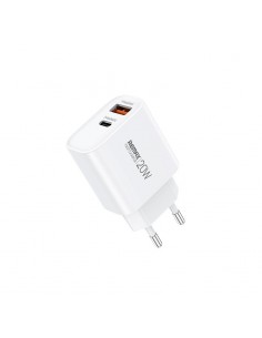 Įkroviklis Remax RP-U120 20W USB-C/USB-A baltas
