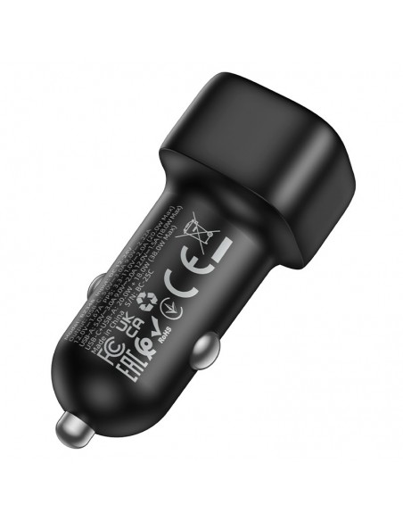 Automobilinis įkroviklis Borofone BZ34B 38W USB-C/USB-A juodas