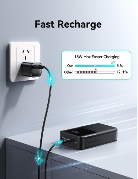 Išorinė baterija Power Bank Joyroom JR-QP192 Mini 22.5W 20000mAh juoda
