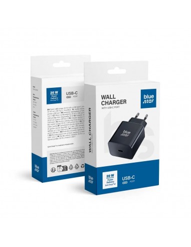 Įkroviklis Blue Star 20W USB-C juodas