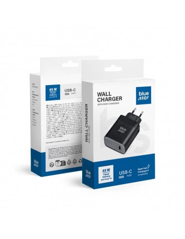 Įkroviklis Blue Star 45W USB-C juodas