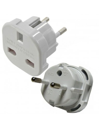 Įkrovimo adapteris UK-EUR baltas