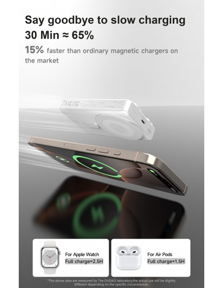 Išorinė baterija Power Bank Dudao K29 MagSafe 20W 10000mAh pilkas