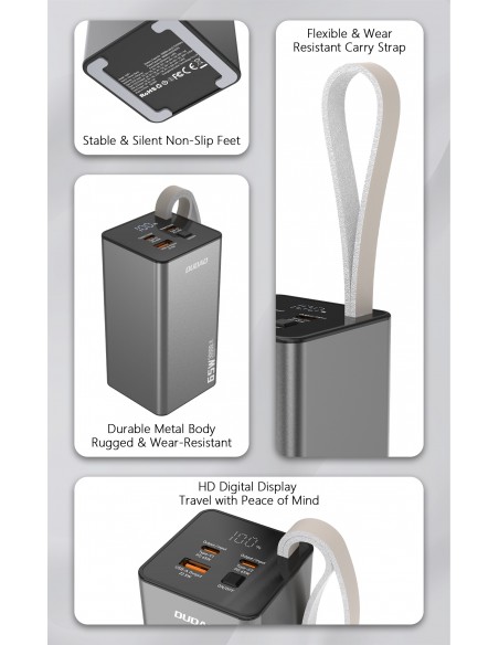 Išorinė baterija Power Bank Dudao K65+ 65W 30000mAh juoda