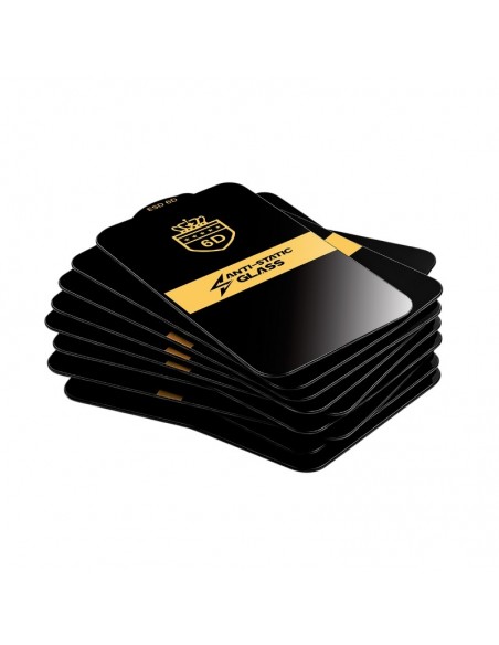 LCD apsauginis stikliukas 6D Samsung S721 S24 FE/S731 S25 FE juodas (10 vnt. rinkinys)