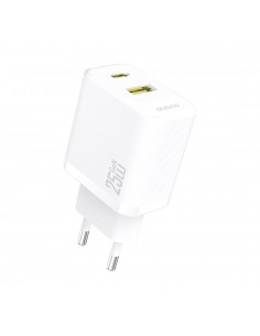 Įkroviklis Dudao A26T GaN 25W USB-C/USB-A baltas