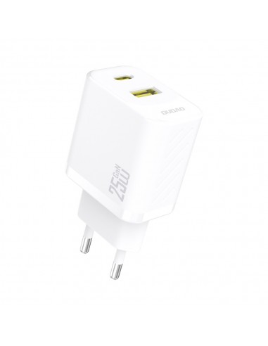Įkroviklis Dudao A26T GaN 25W USB-C/USB-A baltas