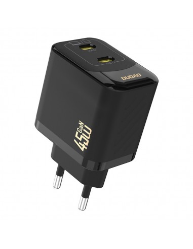 Įkroviklis Dudao A28P GaN 45W 2xUSB-C juodas