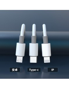 USB kabelis Dudao L8s-3in1 USB-A to USB-C/MicroUSB/Lightning 100W 1.2m baltas 2