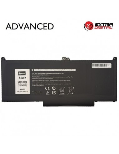 Nešiojamo kompiuterio baterija DELL MXV9V, 7200mAh, Extra Digital Advanced
