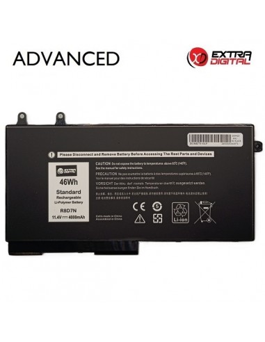 Nešiojamo kompiuterio baterija DELL R8D7N, 4000mAh, Extra Digital Advanced