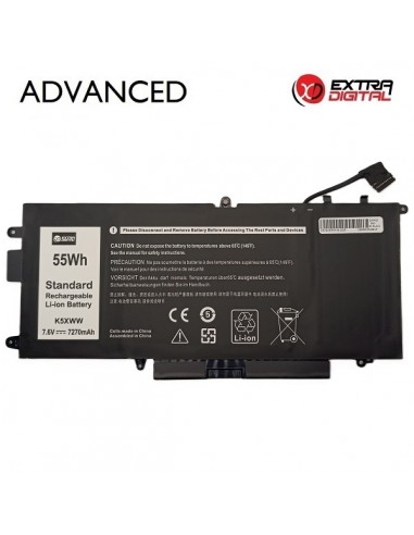 Nešiojamo kompiuterio baterija DELL K5XWW, 7270mAh, Extra Digital Advanced