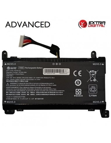 Nešiojamo kompiuterio baterija HP FM08, 5200mAh, 16 pin, Extra Digital Advanced