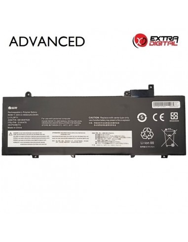 Nešiojamo kompiuterio baterija LENOVO L17L3P71, 4650mAh, Extra Digital Advanced