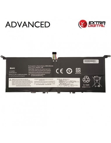 Nešiojamo kompiuterio baterija LENOVO L17C4PE1, 2600mAh, Extra Digital Advanced