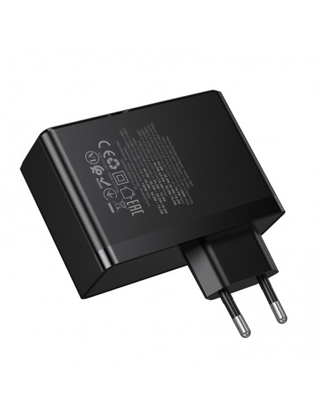 Įkroviklis Hoco N85 100W 3xUSB-C/USB-A juodas