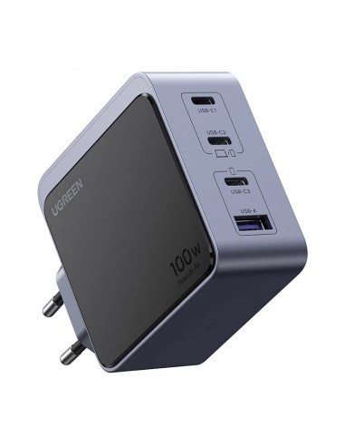Įkroviklis Ugreen X565 GaN 100W 3xUSB-C/USB-A pilkas (35043)