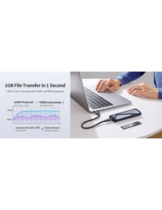 Kietojo disko korpusas Ugreen CM400 SSD M.2 NVMe 10Gb/s USB-C 3.1 Gen2 juodas 2