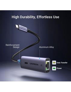 Tinklo adapteris Ugreen CM648 USB-C to RJ45 pilkas (25052) 2