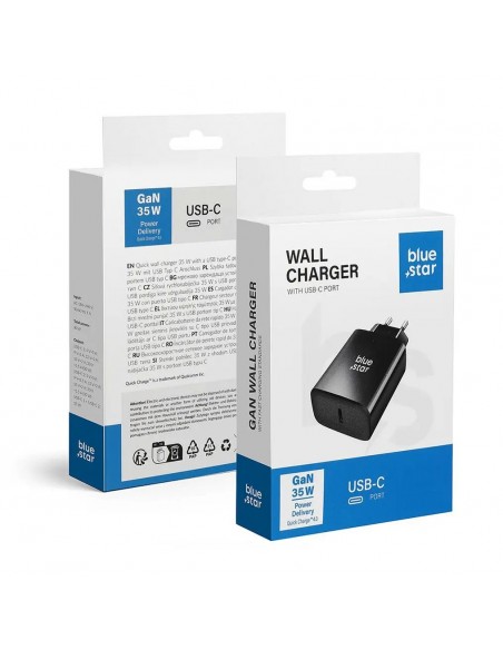 Įkroviklis Blue Star 35W USB-C juodas