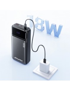 Išorinė baterija Power Bank Awei PA-92 22.5W 20000mAh juoda 2