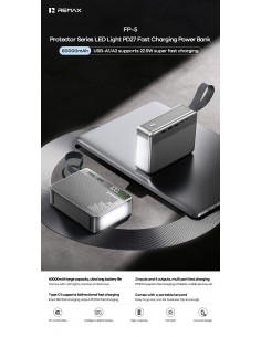 Išorinė baterija Power Bank Remax FP-5 27W 60000mAh pilka 2